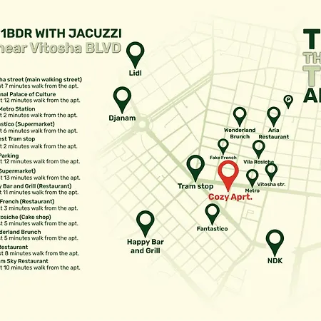 Cozy 1bdr With Jacuzzi And Wifi Near Vitosha Blvd Apartmán Sofie